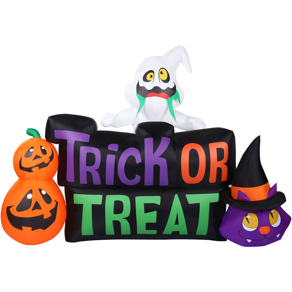 8ft Inflatable Trick or Treat Sign w/ lights