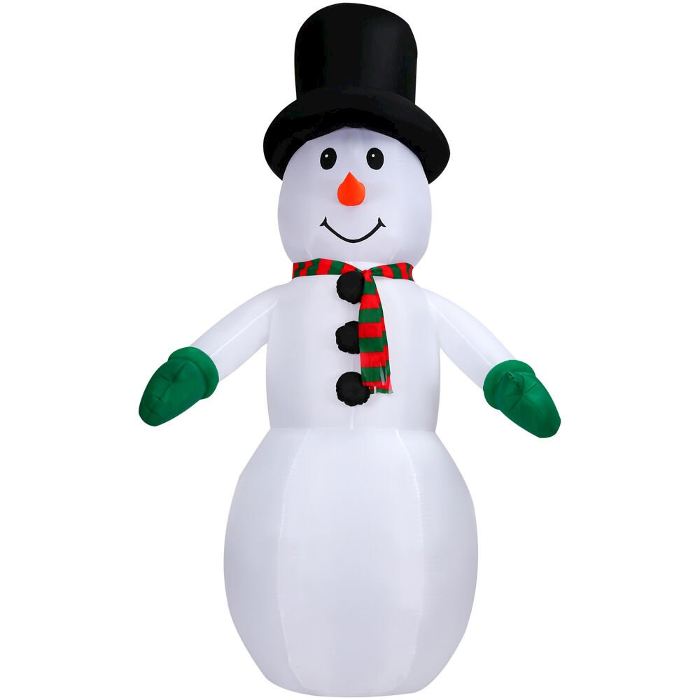 10ft Inflatable Snowman with Lights