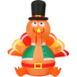 6ft Inflatable Turkey with Lights