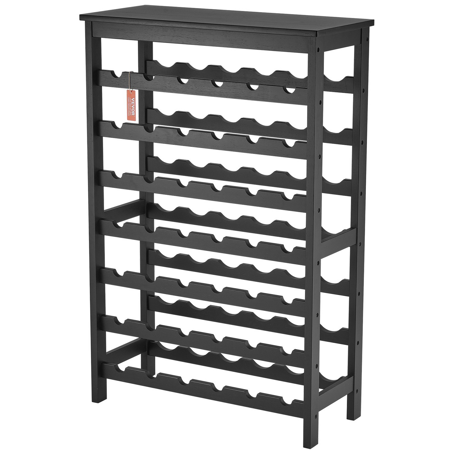 VEVOR 42 Bottle 7-Tier Modular Wine Rack Bamboo Wood Display Shelf with TableTop