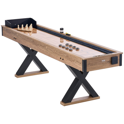 VEVOR 9 ft Shuffleboard Table 2 in 1 Shuffleboard and Bowling Combo Game Set