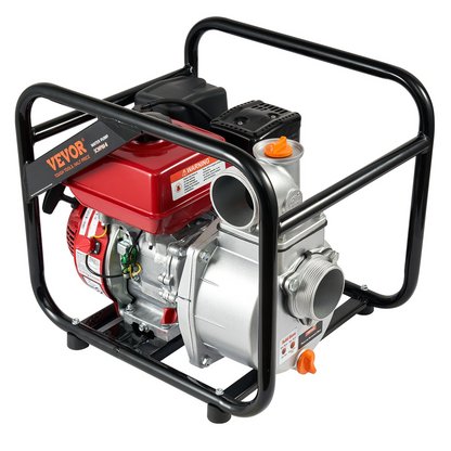 VEVOR Gasoline Engine Water Pump Gas Powered Water Transfer Pump 3" 7HP 4-Stroke