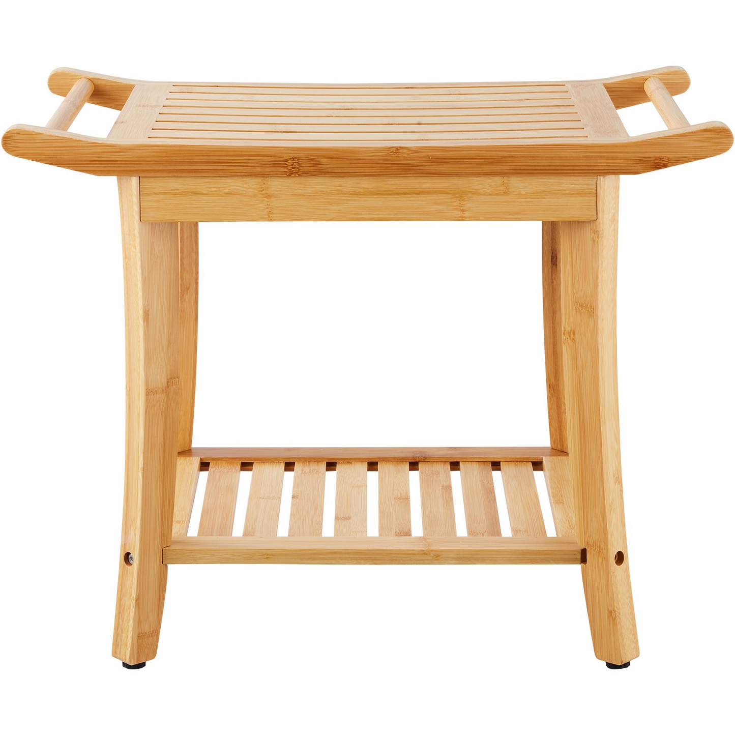 VEVOR Bamboo Shower Bench 24 x 13.8 x 18.9 in Shower Stool Chair for Bathroom