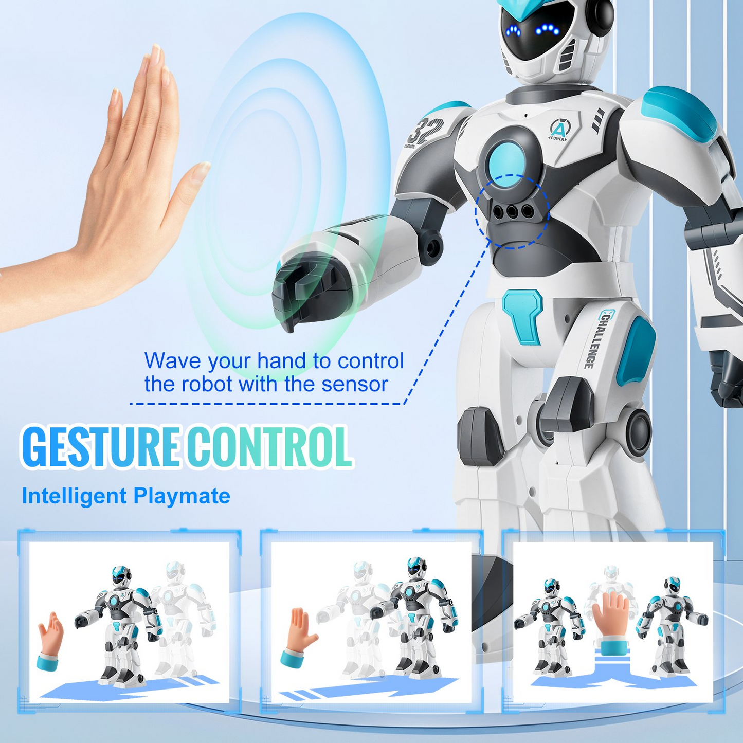 VEVOR RC Robot Toy Talking Dancing Gesture and Voice Remote Control Programmable