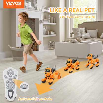 VEVOR RC Robot Dog Toy Talking Dancing Touch & Voice Remote Control Programmable