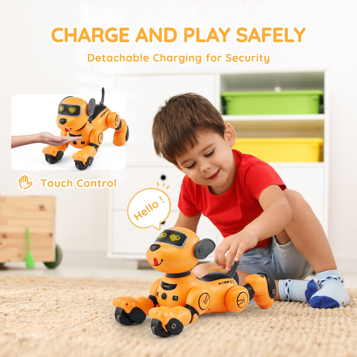 VEVOR RC Robot Dog Toy Talking Dancing Touch & Voice Remote Control Programmable