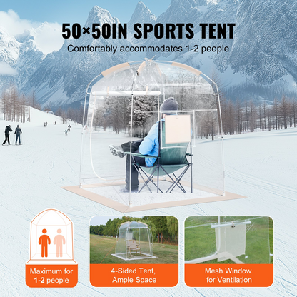 VEVOR Sports Tent Instant Tent Shelter Weather Proof 1 Person Clear Bubble Tent