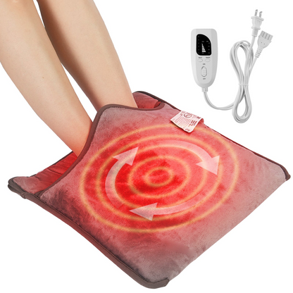 VEVOR Electric Heated Foot Warmer Double-Sided Foot Heating Pad 15.4" x 15.0"