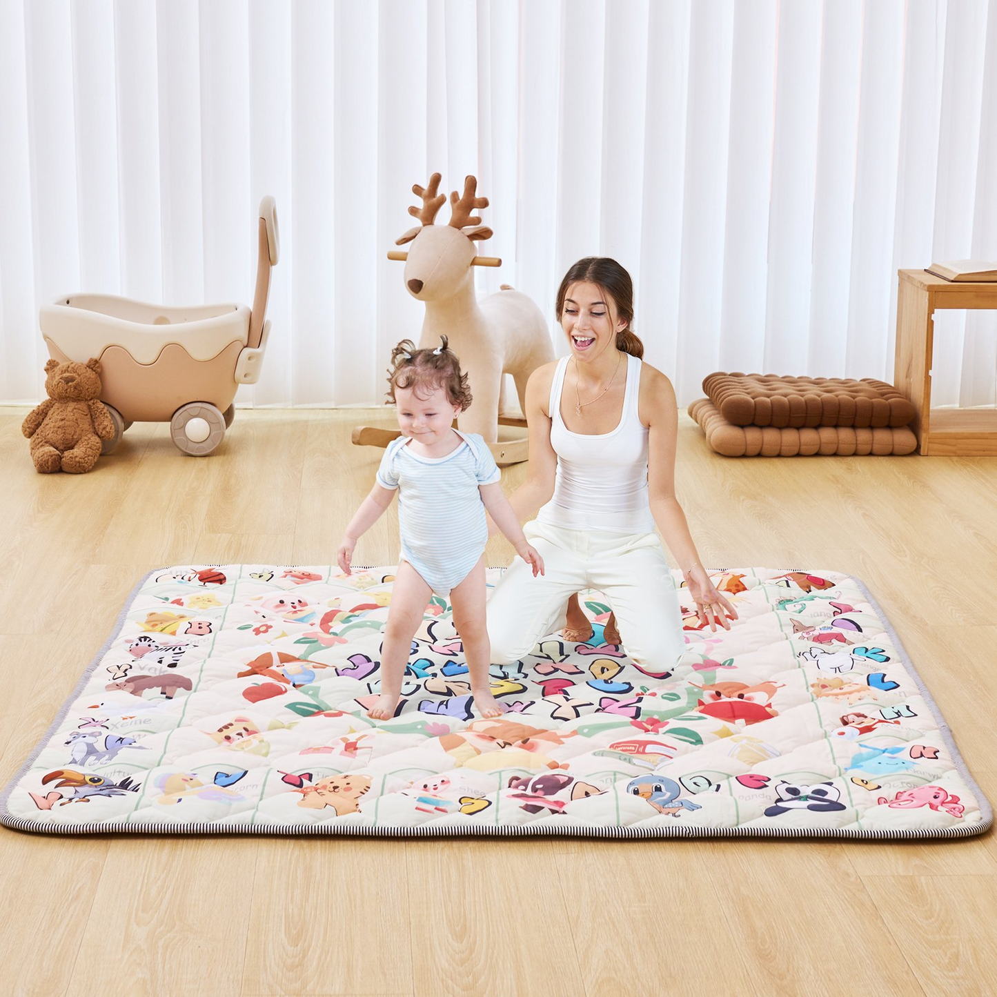 VEVOR 50"x50" Baby Play Mat Kids Crawling Floor Playmat Soft Thickened Mat