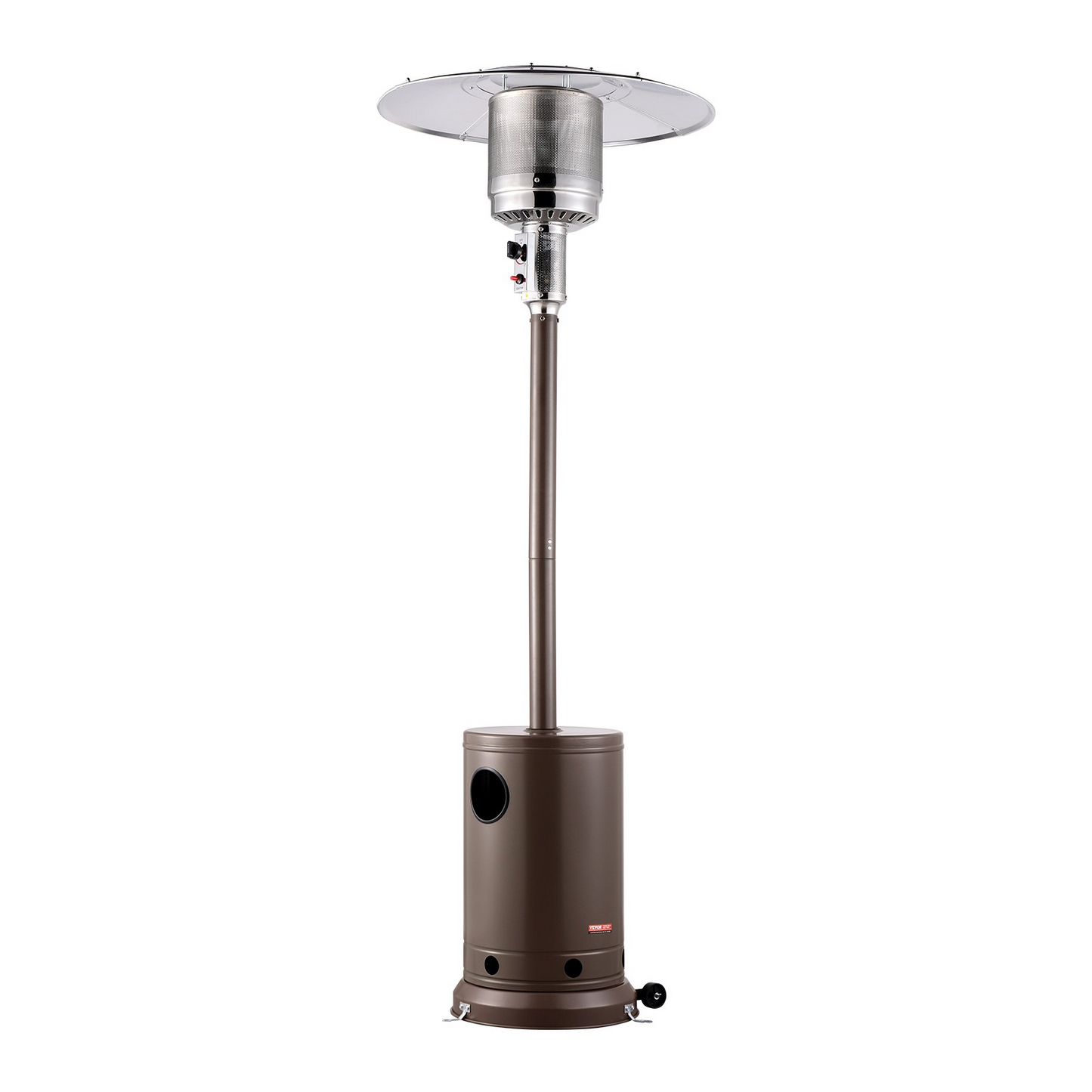 VEVOR Propane Patio Heater 50000BTU Tall Hammered w/Round Table Outdoor Bronze