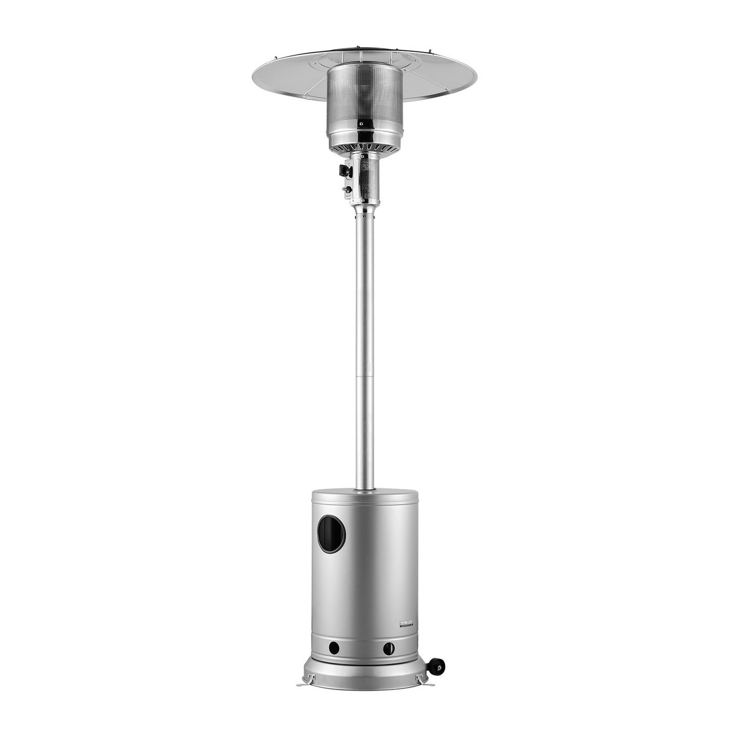 VEVOR Propane Patio Heater 50000BTU Tall Hammered w/Round Table Outdoor Silver