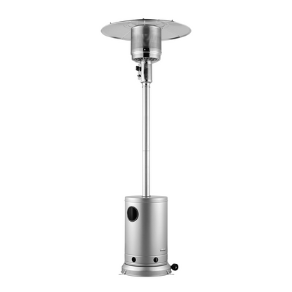 VEVOR Propane Patio Heater 50000BTU Tall Hammered w/Round Table Outdoor Silver