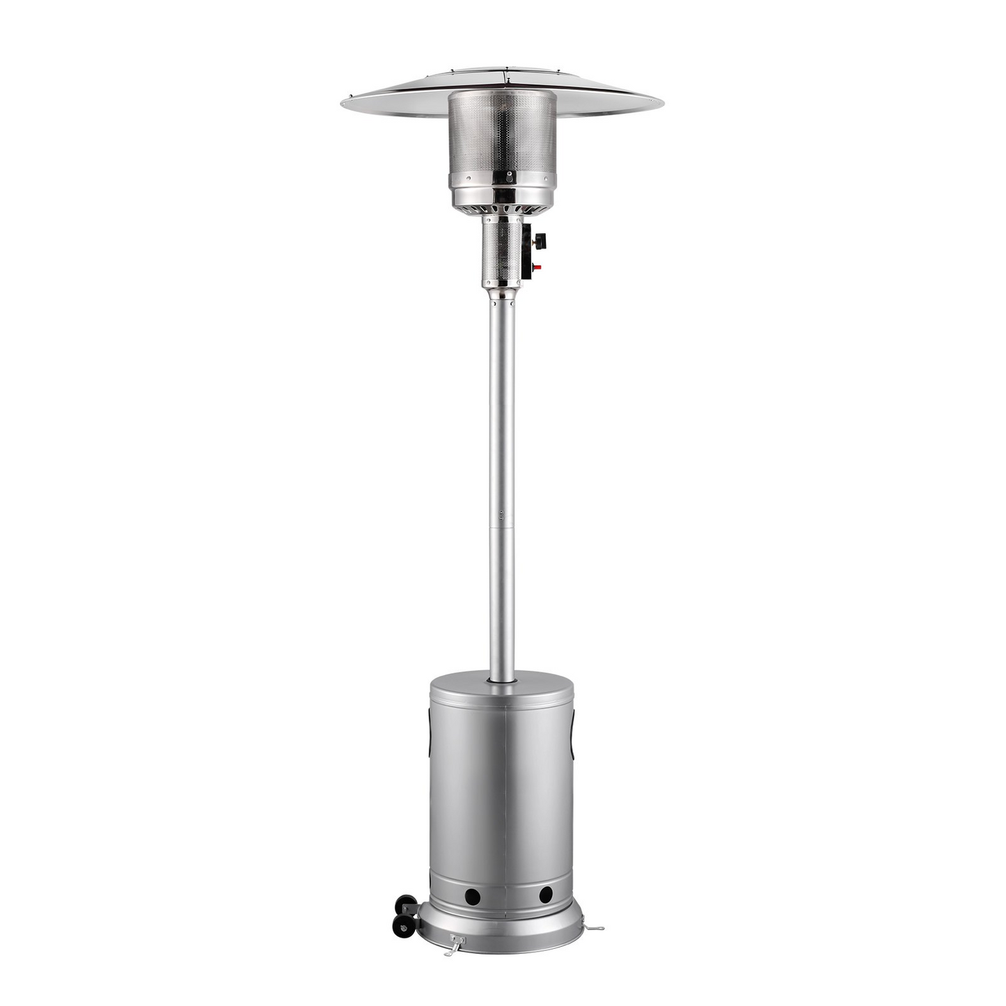 VEVOR Propane Patio Heater 50000BTU Tall Hammered w/Round Table Outdoor Silver