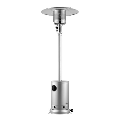 VEVOR Propane Patio Heater 50000BTU Tall Hammered w/Round Table Outdoor Silver