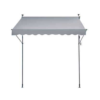 VEVOR 98x47" Patio Awning Retractable Awning Sunshade Shelter with Crank Handle