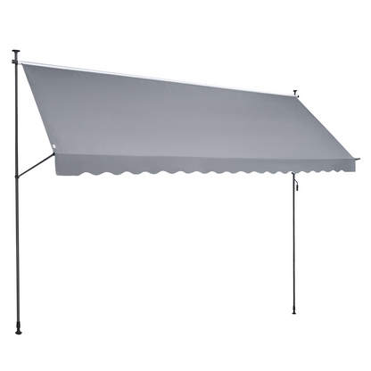 VEVOR 178"x47" Retractable Patio Awning, UV Protection & Adjustable Sunshade