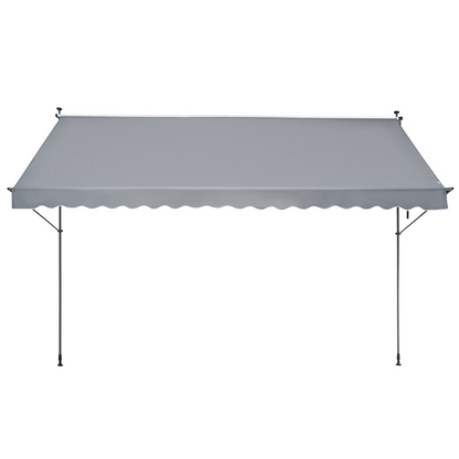 VEVOR 178"x47" Retractable Patio Awning, UV Protection & Adjustable Sunshade