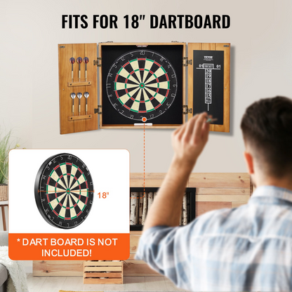 VEVOR Solid Wood Dartboard Cabine Official Size (Dartboard Not Included)