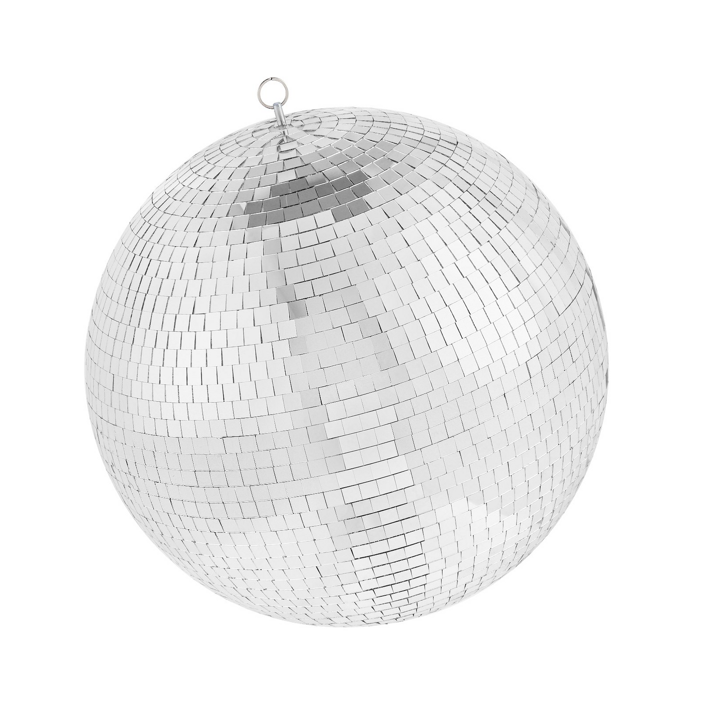 12" Mirror Disco Ball – Silver Party Ball with Hanging Ring for Events