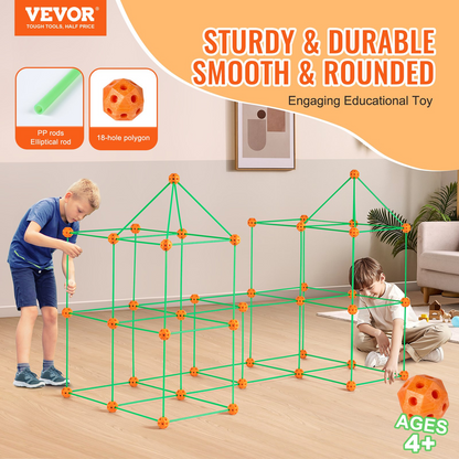 Glow In The Dark! Christmas Gift! VEVOR Tent Fort Building Kit for Kid Glow In The Dark STEM Construction Toy 140P