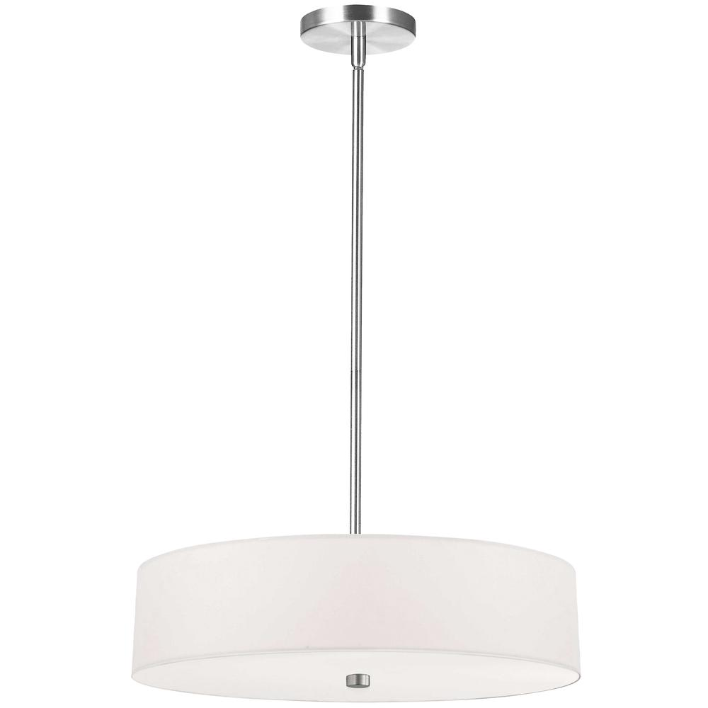 Upgrade Your Home with the 4LT Incandescent Pendant PC, White Shade - Contemporary Lighting