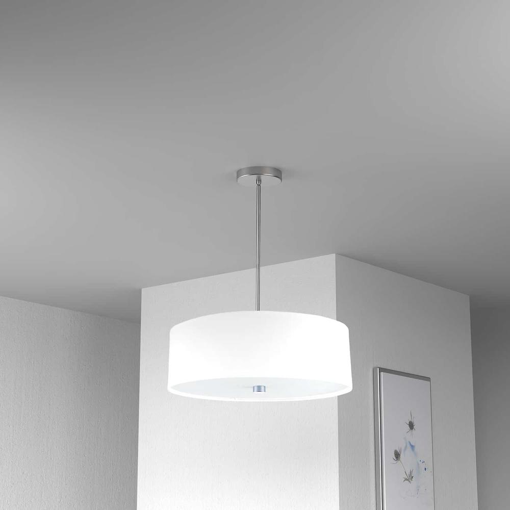 Upgrade Your Home with the 4LT Incandescent Pendant PC, White Shade - Contemporary Lighting