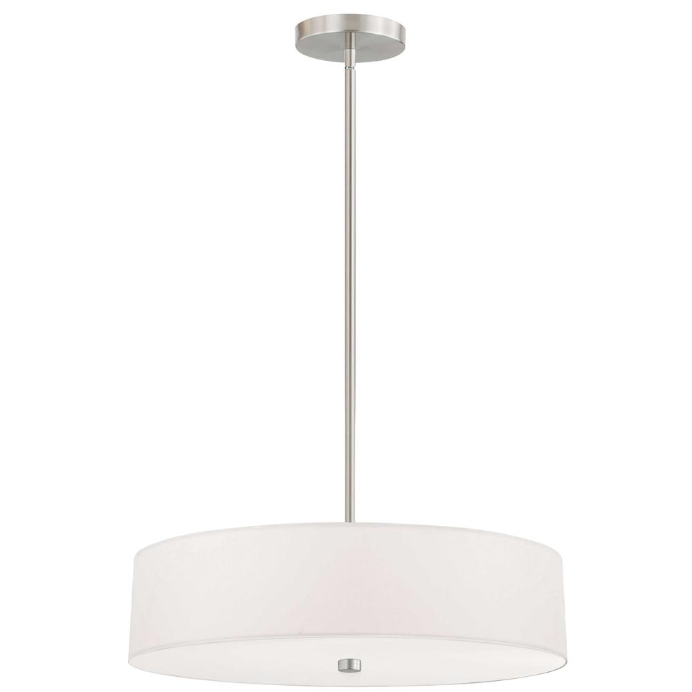 4LT Incandescent Pendant SC, White Shade - Modern Lighting for a Stylish Home