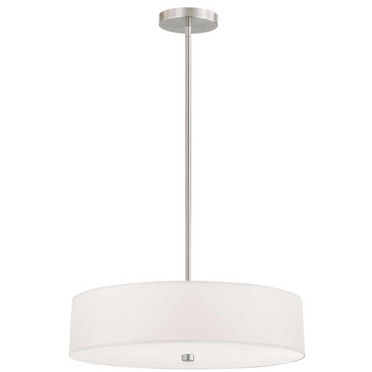 4LT Incandescent Pendant SC, White Shade - Modern Lighting for a Stylish Home