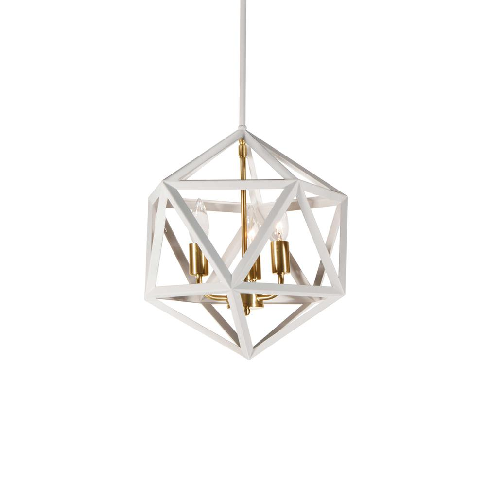 3LT Incandescent Chandelier, WH/VB - Modern Lighting for Contemporary and Traditional Design Schemes