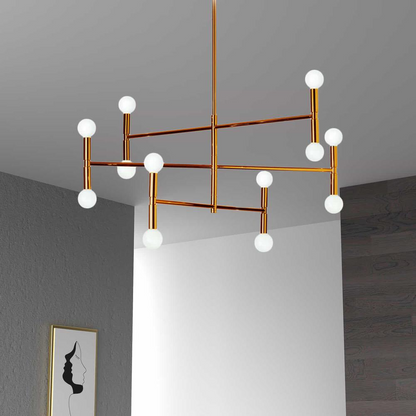 12LT Chandelier, Vintage Bronze Finish - Elegant Lighting for Any Room