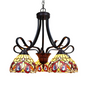 CHLOE Lighting SERENITY Victorian Tiffany-Style Dark Bronze 5 Light Large Chandelier 25" Wide