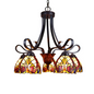 CHLOE Lighting ADIA Victorian Tiffany-Style Dark Bronze 5 Light Large Chandelier 24" Wide