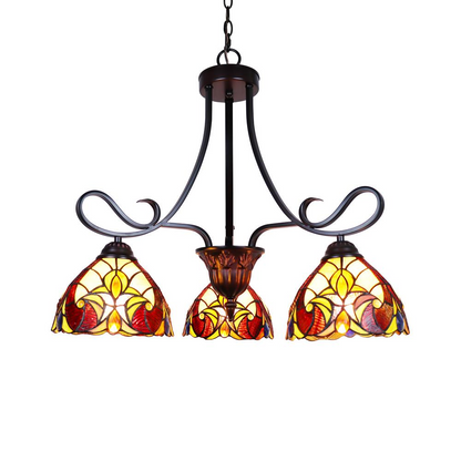 CHLOE Lighting ADIA Victorian Tiffany-Style Dark Bronze Mini Chandelier 25" Wide - Elegant and Sophisticated