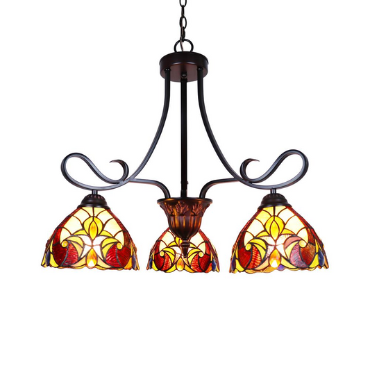 CHLOE Lighting ADIA Victorian Tiffany-Style Dark Bronze Mini Chandelier 25" Wide - Elegant and Sophisticated