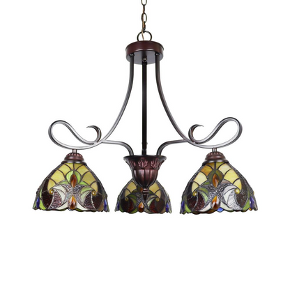 CHLOE Lighting ADIA Victorian Tiffany-Style Dark Bronze Mini Chandelier 25" Wide - Elegant and Sophisticated