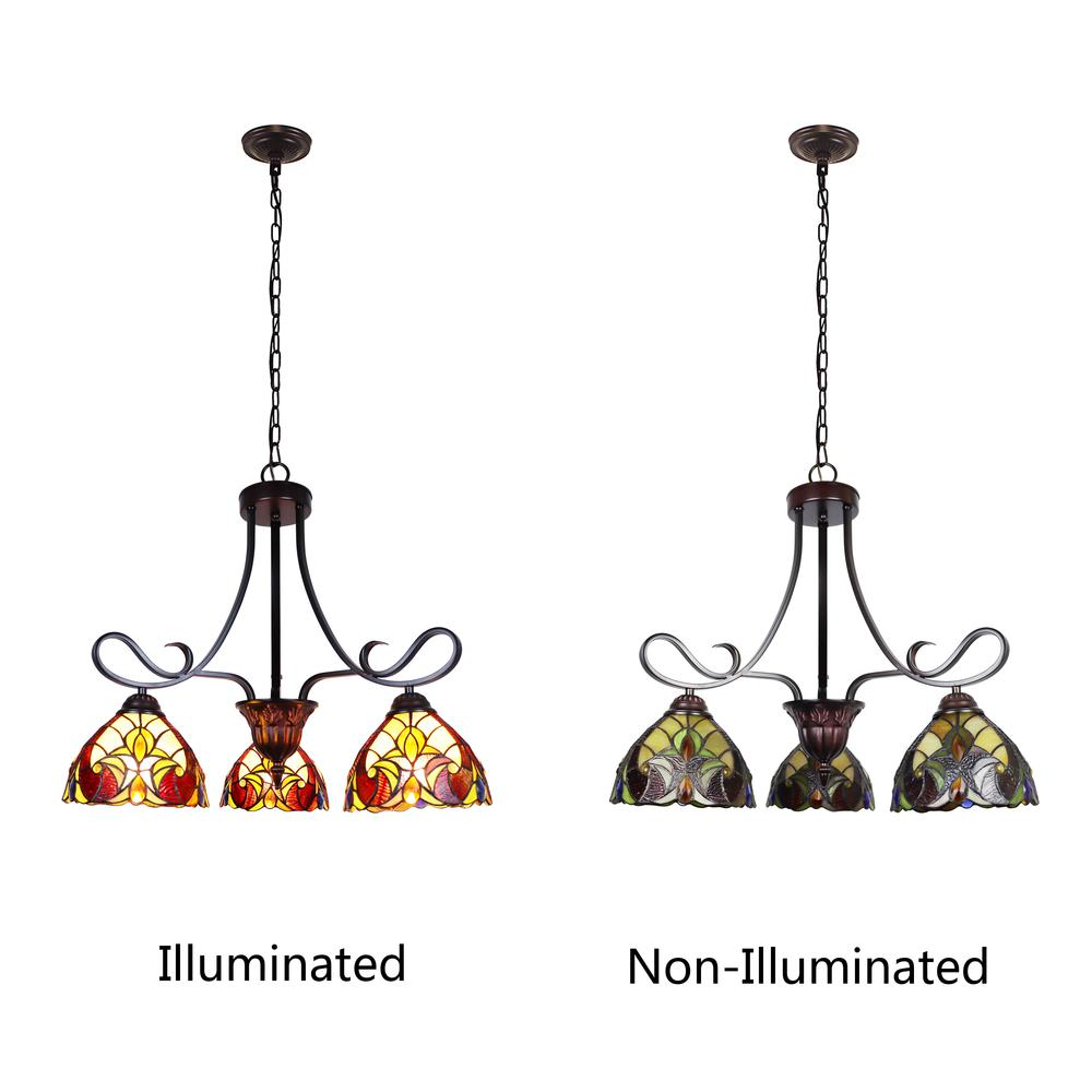 CHLOE Lighting ADIA Victorian Tiffany-Style Dark Bronze Mini Chandelier 25" Wide - Elegant and Sophisticated