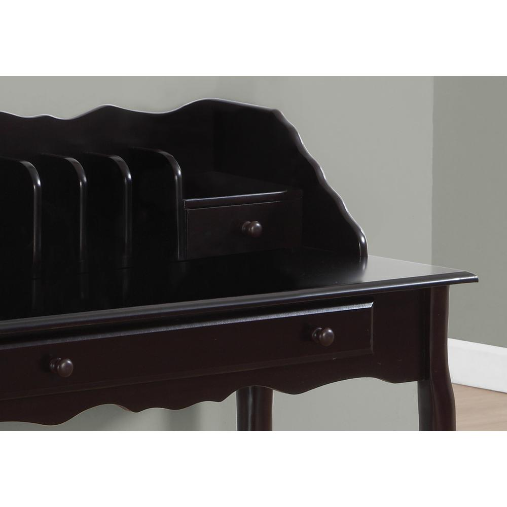 Traditional Dark Cherry Secretary Desk with Storage Drawers - Perfect for Home Office or Bedroom