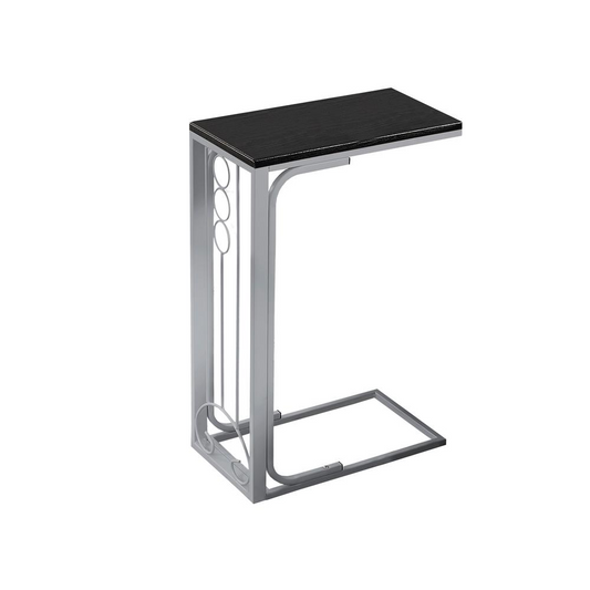 Accent Table - Black Top / Silver Metal | Stylish and Convenient