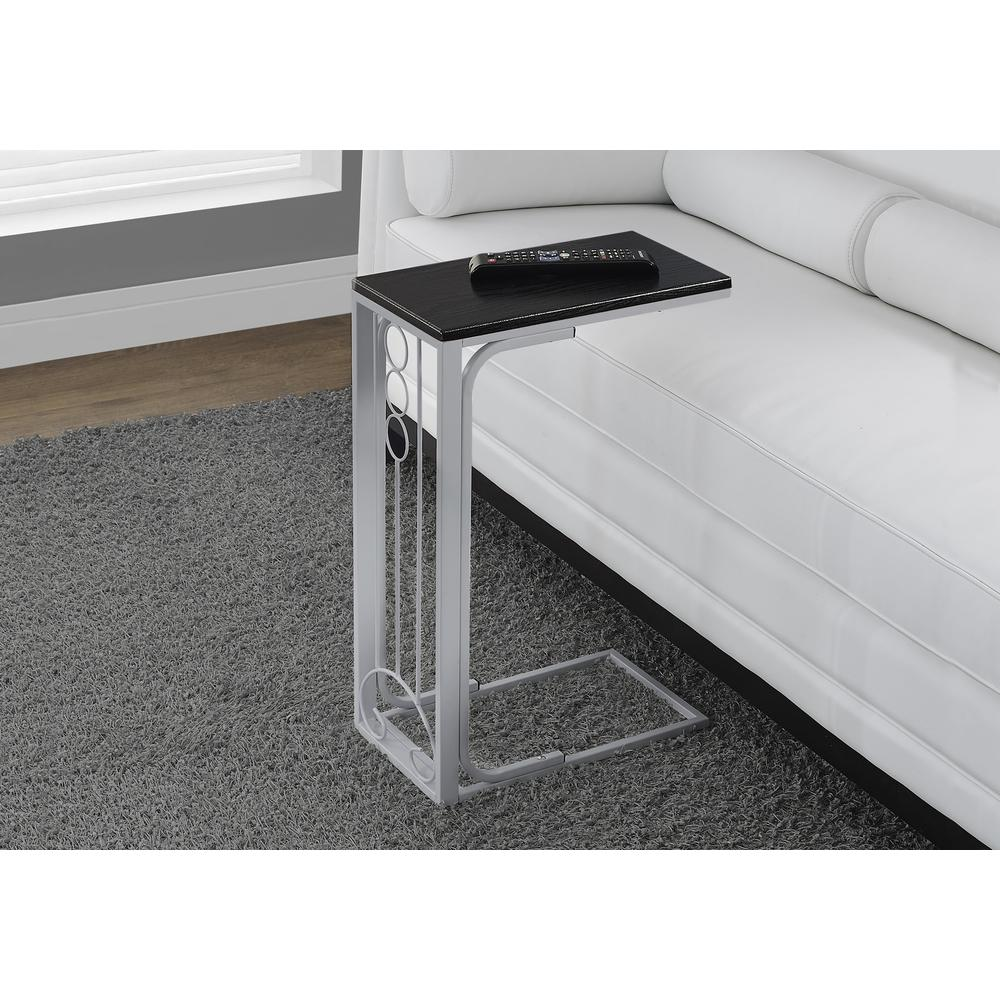 Accent Table - Black Top / Silver Metal | Stylish and Convenient