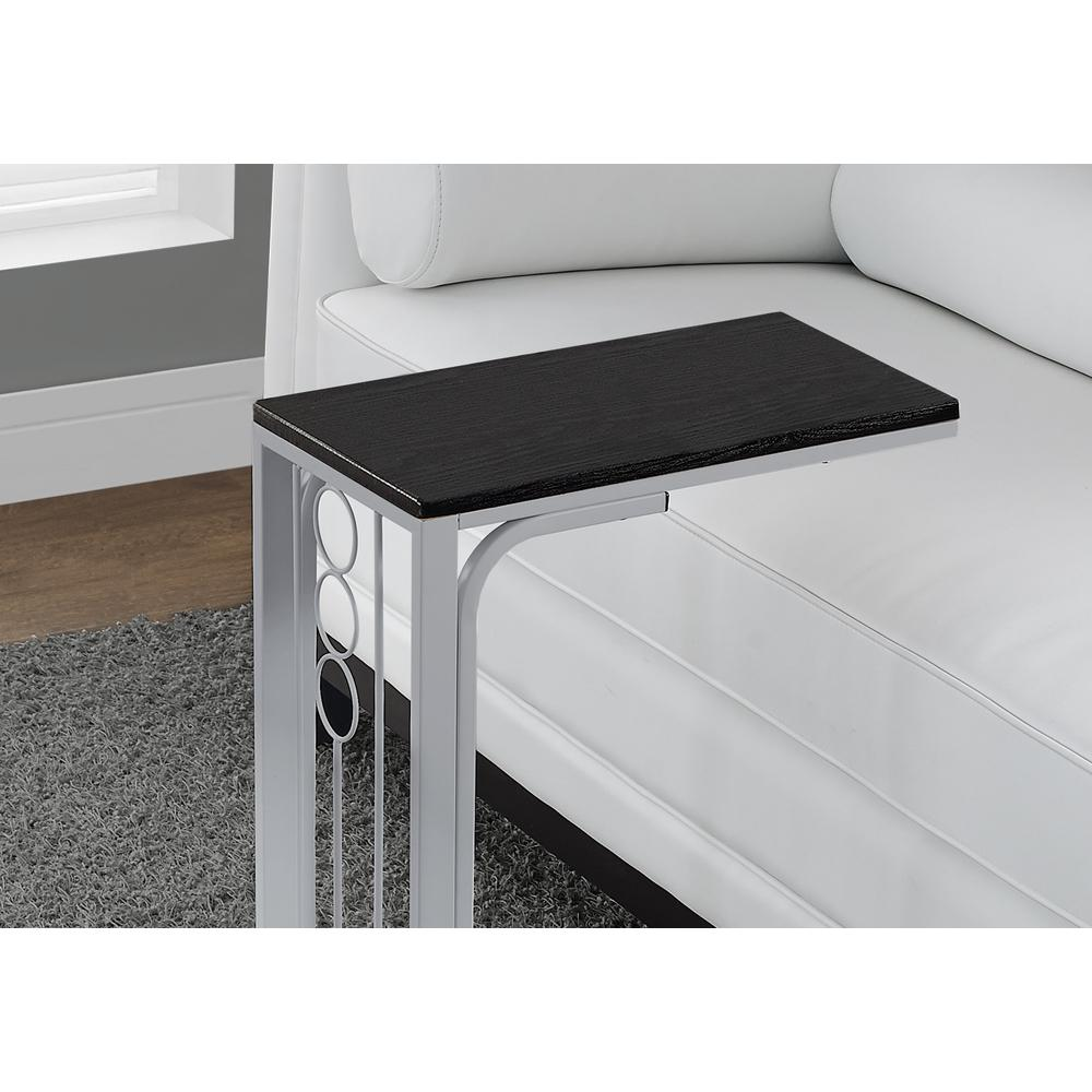 Accent Table - Black Top / Silver Metal | Stylish and Convenient