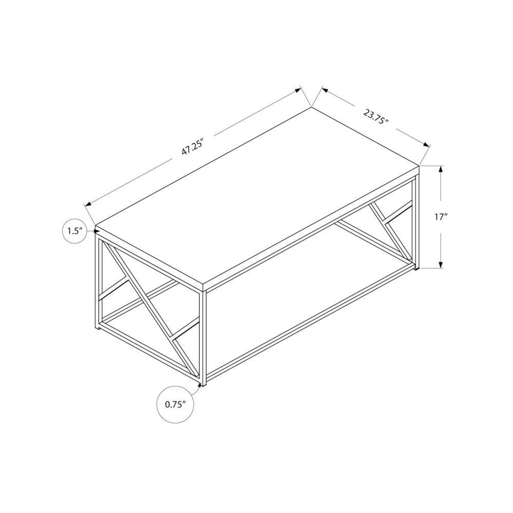 COFFEE TABLE - Grey Cement with Chrome Metal | Stylish and Modern Design - Navarrete Furniture