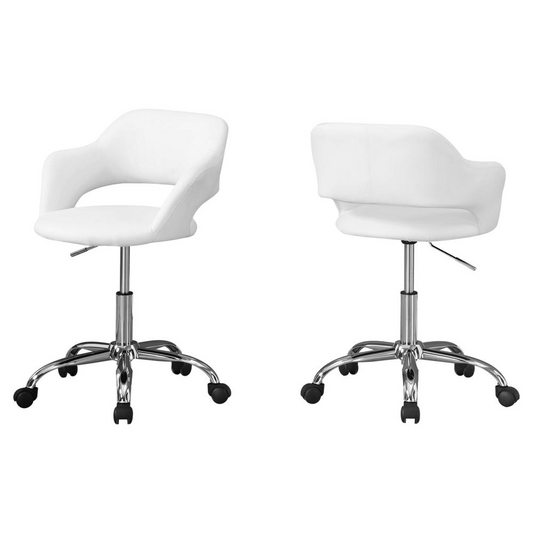 Adjustable Height Office Chair - Ergonomic, Swivel, Armrests - Computer Desk