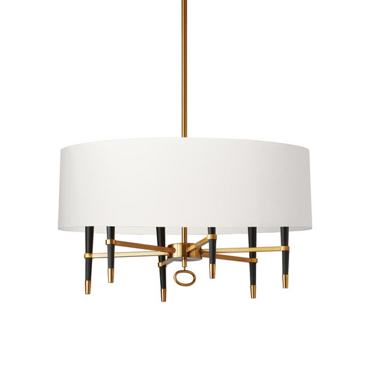 Langford 6-Light Incandescent Chandelier with White Shade