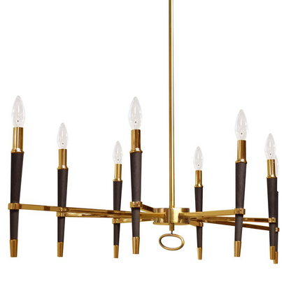 8LT Incandescent Horizontal Chandelier, VB Finish - Elegant Lighting for Your Space