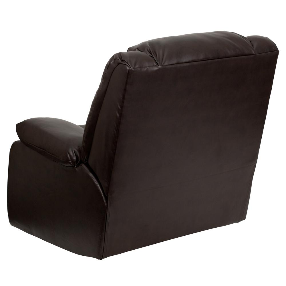 Plush Brown LeatherSoft Lever Rocker Recliner with Padded Arms - Ultimate Comfort and Style