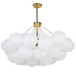 Contemporary Miles Chandelier with Frosted White Glass | 8-Light