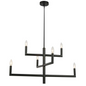 Nora 6LT Chandelier, MB - Contemporary Linear Design for Modern Spaces