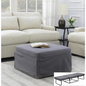 Designs4Comfort Folding Bed Ottoman - Foldable Ottoman that Transforms into a Comfy Bed