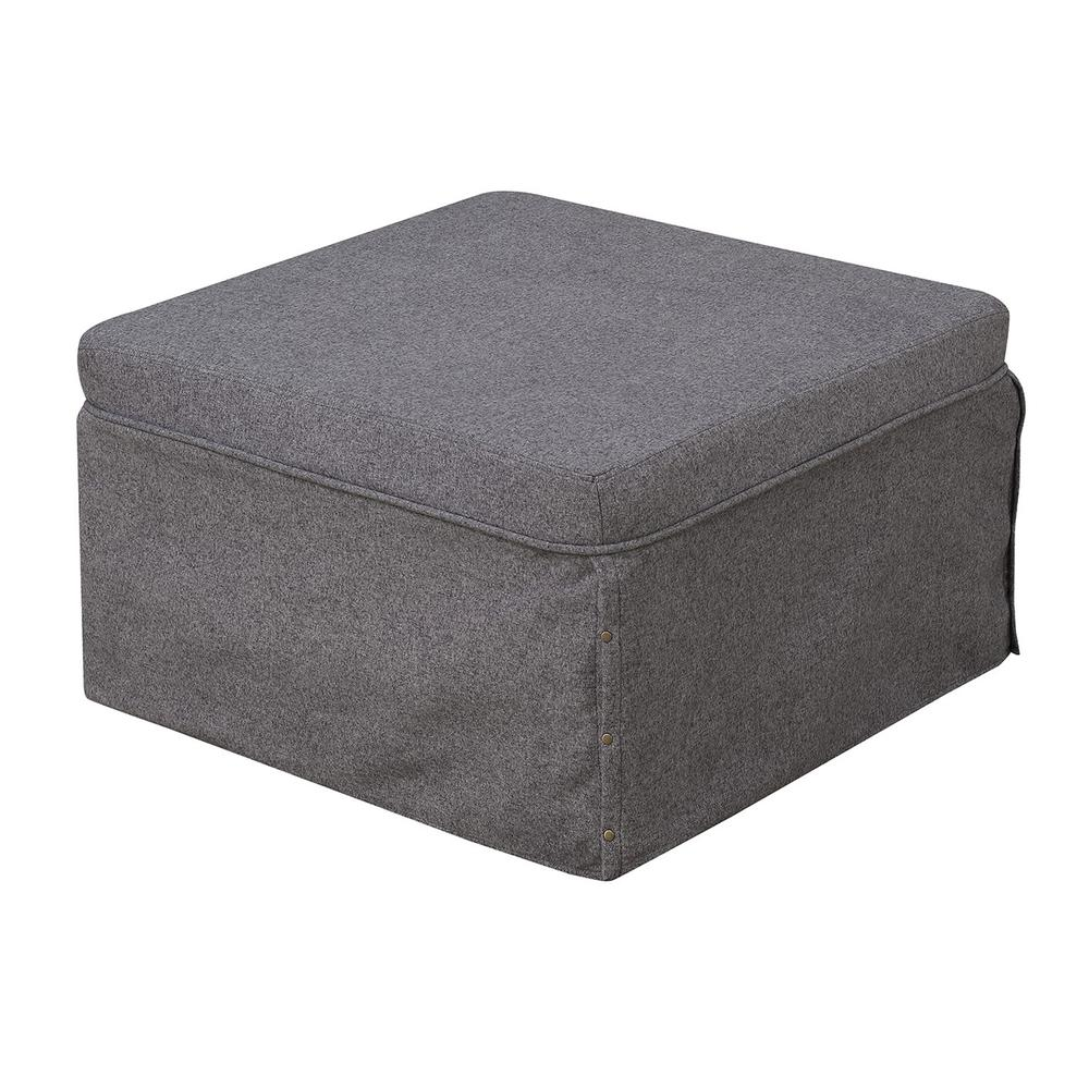 Designs4Comfort Folding Bed Ottoman - Foldable Ottoman that Transforms into a Comfy Bed