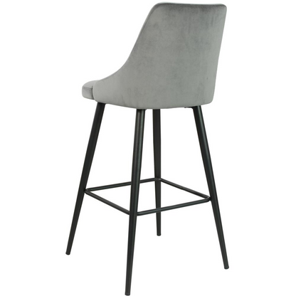 Set of 2 Elegant Gray Fabric Bar Stools - 30" Height - Upgrade Your Seating! 🪑🪑